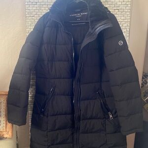 Andrew Marc Long stretch Parka